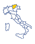[Italia con evidenziata la regione Trentino Alto Adige]